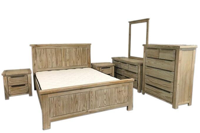 Amanda Solid Wood Bed Frame Queen King Size Furniture Bazaar Nz